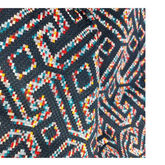 Trina Turk Corbin Flat Front Shorts | Sz 4, Multi Navy Jacquard - Picture 9 of 13